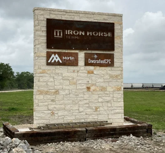 Iron Horse Terminal entrance sign with Diversified CPC branding.